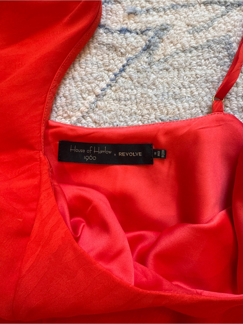 House of Harlow 1960 Red Ruffle One-Shoulder Dress - Picture 2 of 3
